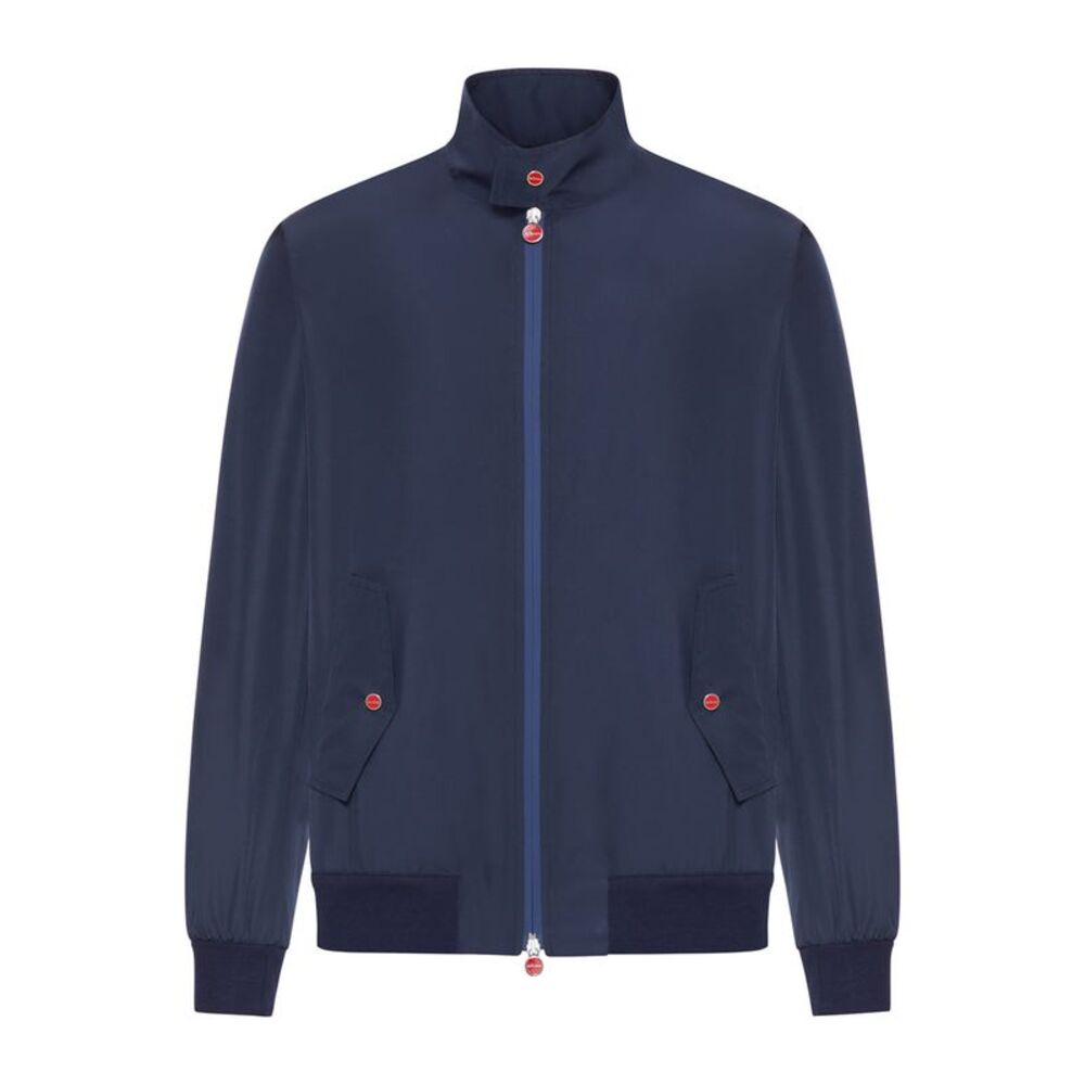 Kiton Men Technical Fabric Bomber Jacket